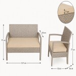 Melfin Balkónový ratanový nábytek KAROLINA