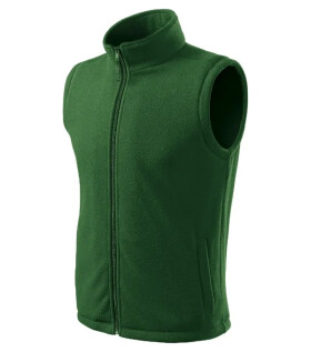 Next fleece vesta unisex lahvově zelená S