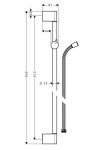 HANSGROHE - Unica'Crometta Sprchová tyč 0,90 m, chrom 27614000