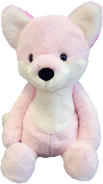 Liška růžová plyšová