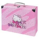 BAAGL Hello Kitty Sweet Leopard / Skládací školní kufřík s kováním / 32.5 x 10.5 x 26 cm