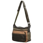 Trendy dámská koženková crossbody kabelka Fina, army-zelená