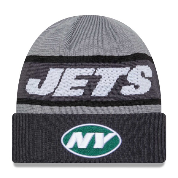 New Era Pánská zimní čepice New York Jets NFL 2023 Sideline Tech Knit Beanie