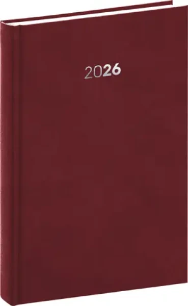 NOTIQUE Denní diář Balakon 2026 bordó / 15 x 21 cm (PGD-DA5BA-6127)