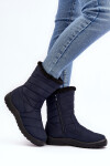 Dámské vysoké zateplené sněhule Navy Blue Luxina 40