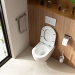 Kielle - Oudee Závěsné WC se sedátkem SoftClose, Rimless Vortex+, bílá 30102005