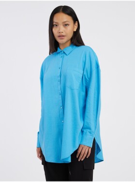Modrá dámská lněná košile ONLY Corina Dámské