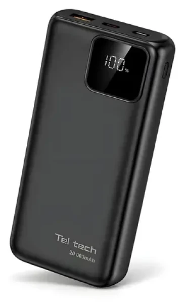 Teltech TT-PB20 černá / Powerbanka / 20 000 mAh (37476)