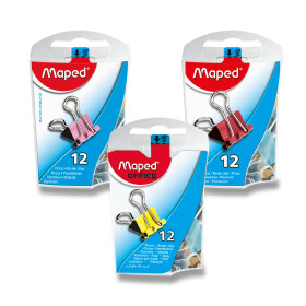 Maped - Vázací klipy kovové 15 mm - barevné 12 ks