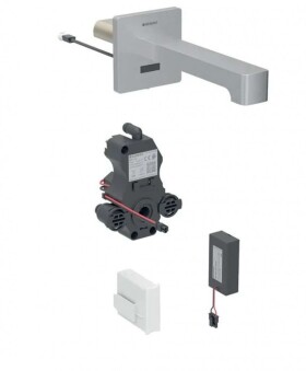 GEBERIT - Brenta Elektronický umyvadlový ventil pod omítku, bateriové napájení, easy to clean, kartáčovaná nerez 116.273.SN.1