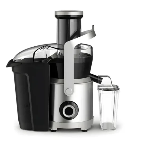 Tefal ZE660D10 stříbrno-černá / Odšťavňovač / 1000 W / 2 rychlosti / nádoba na dužinu 2,2 l (ZE660D10)