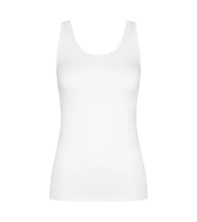 Feel Of Cotton Tank Top - WHITE - TRIUMPH WHITE - TRIUMPH 40