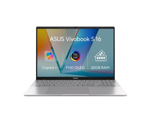 ASUS NTB Vivobook S16 (S3607AA-OLED009), Ultra 7 355, 16" 1920 x 1200, 32GB, 1TB SSD, Intel Arc, No OS, Silver EDF_2910326