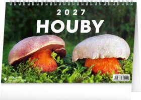 Stolní kalendář 2027 Notique Houby, 23,1 x 14,5 cm