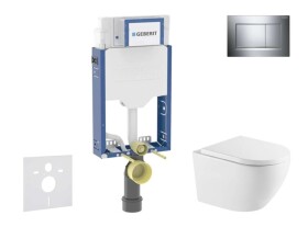 GEBERIT - Kombifix Set předstěnové instalace, klozetu Oudee a sedátka softclose, tlačítko Sigma20, chrom SANI15CA1145