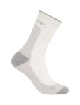 Pánské merino turistické ponožky ICEBREAKER Mens Hike+ Ultralight Quarter, Ecru Heather/Alloy velikost: 42-44 (M)