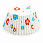 Cake star papírové košíčky na muffiny a cupcakes barevné 50x30 mm 100ks-vzor 11