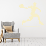 Samolepka Basketbal Barva: oranžová, Velikost: 60 x 59 cm