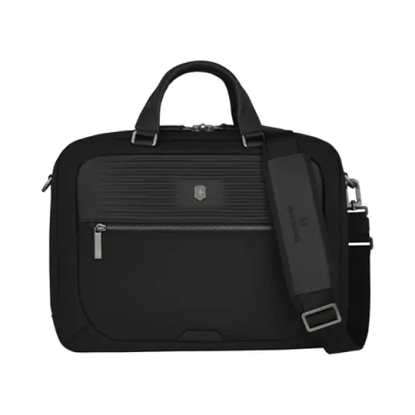 VICTORINOX Taška Mythic Compact Briefcase černá / Notebook 14" / Tablet 11" / 13 l / Nylon a kůže (653456)