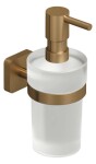 KLUDI - Vela S Dávkovač mýdla s držákem, sklo/kartáčovaný bronz 25976N1
