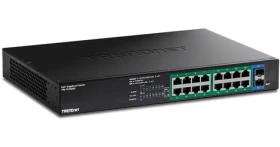 TRENDnet TPE-TG182ES / Switch / 16x GLAN PoE+ / 2x SFP / 240 W / L2 Managed (TPE-TG182ES)