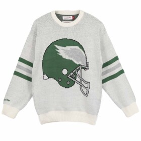 Mitchell & Ness Pánská mikina Philadelphia Eagles NFL Retro Helmet Crew Sweater Velikost: 2XL