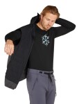 Pánské merino tričko s dlouhým rukávem ICEBREAKER Mens 200 Oasis LS Crewe POW, Black velikost: S