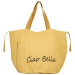 Trendy textilní dámská kabelka na rameno Bellinda, žlutá