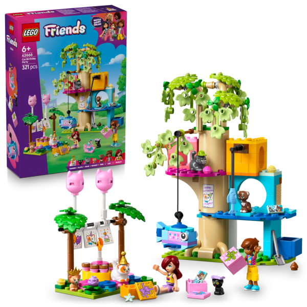 LEGO® Friends 42666 Kočičí narozeninová oslava a dům na stromě - LEGO® Hidden Side™