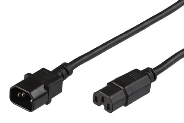MicroConnect Prodlužovací kabel C14 - C15 0.5m černá (PE011405)