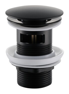 CERANO Umyvadlová výpusť - 5/4“ click-clack s přepadem - 25/60mm - černá matná