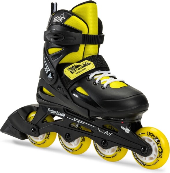 Kolečkové brusle Rollerblade FURY Black/Yellow Velikost EUR: 29 -33