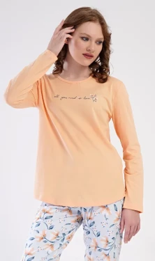 Dámské pyžamo dlouhé Vienetta Secret Karolína
