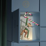 Kay Bojesen Dřevěná opička Monkey Christmas Jumper 2025 Small, zelená barva, dřevo