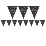 Vlajka šťastné narozeniny zlatá 3,96 m Amscan Vlajka šťastné narozeniny zlatá 3,96 m Amscan