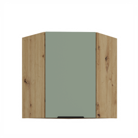 Horní rohová skříňka Aria 60x60 GN-72 1F (45°) Barva korpusu: Dub artisan, Barva dvířek: SA - Aquamarine AFM