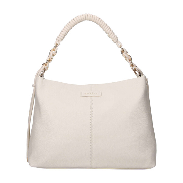 Luxusní dámská koženková kabelka do ruky MaxFly Bodi, béžová