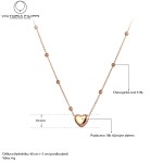 Ocelový náhrdelník Alejandra Gold - chirurgická ocel, srdce, Zlatá 40 cm + 5 cm (prodloužení)