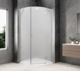 POLYSAN - GLOBE CHROME čtvrtkruhový sprchový kout 1000x1000, matné sklo, pravé GB2610MRC
