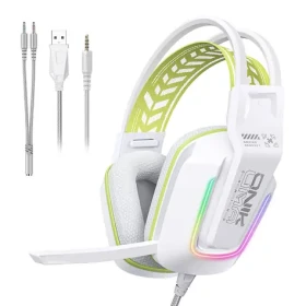 ONIKUMA X13 bílá / Herní sluchátka / USB / jack 3.5 mm / RGB / mikrofon (X13 White)