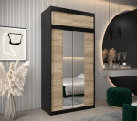 Šatní skříň Abi T1 s nástavcem Barva korpusu: Bílá, Rozměry: 250 cm, Dveře: Dub artisan