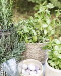 House Doctor Košík s poutkem Hang Nature, přírodní barva, proutí