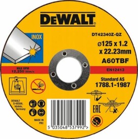 DeWalt DT42340TZ / Kotouč do úhlové brusky / 125 mm / M14 / na kovy (DT42340TZ)