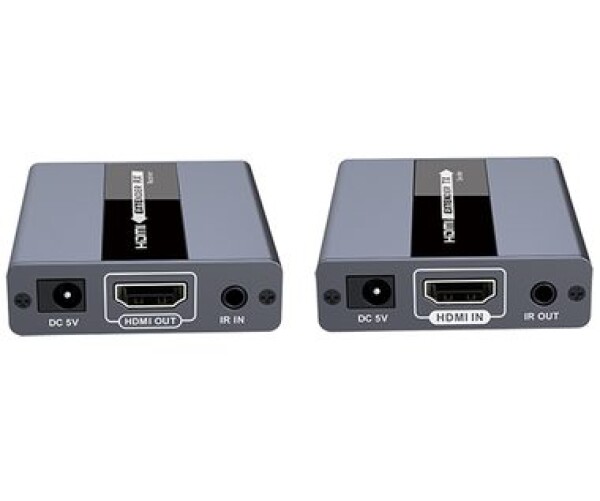 PremiumCord HDMI extender šedá / na 120m / přes jeden kabel Cat5, Cat6 / FHD 1080p (khext120-4)