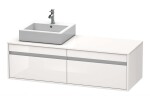 DURAVIT - Ketho Umyvadlová skříňka 43x140x55 cm, levá, 2 zásuvky, lesklá bílá KT6697L2222