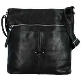Trendy dámská koženková crossbody kabelka Skyler, černá