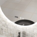 Erga Deam, kulaté LED zrcadlo 50cm, 3 barvy světla, přední osvětlení, vyhřívací podložka proti zapaření, ERG-V01-Deam-5050-CL ERG-V01-DEAM-5050-CL