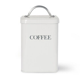 Garden Trading Plechová dóza Coffee Chalk, šedá barva, kov