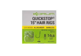KORUM Návazec Big Fish Hair Rigs W/Quickstops 38cm Velikost 10 8ks (K0310057)