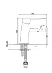 INVENA - Bidetová baterie PAROS černá BB-09-004-A